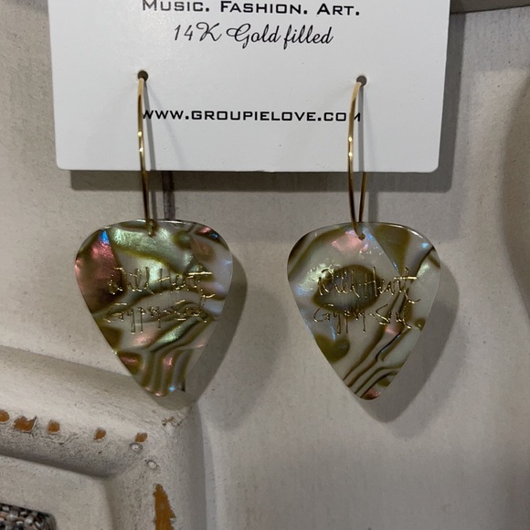 Groupie Love Guitar Pick earrings - Picture 2 of 4